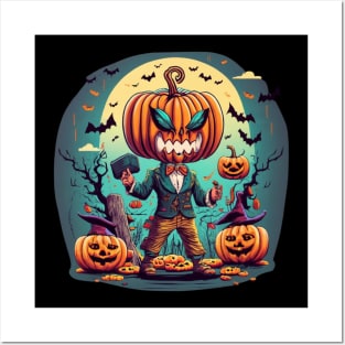 Vintage Halloween Pumpkin 2023. Halloween 2023 Posters and Art